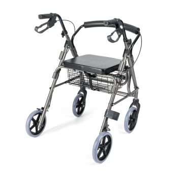 LUCY - Podpórka czterokołowa aluminiowa z podparciem na nogi